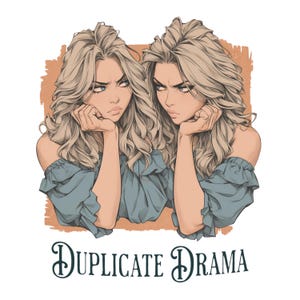Descarga digital de imágenes prediseñadas SVG PNG de gemelos: descarga instantánea de drama duplicado para proyectos de diseño de sublimación