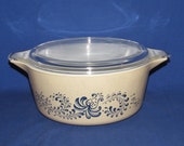PYREX HOMESTEAD CASSEROLE 475 with Lid Free Shipping