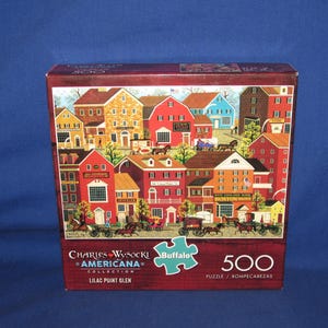 JIGSAW PUZZLE Charles Wysocki Americana 500 Pieces Lilac Point Glen Buffalo Games