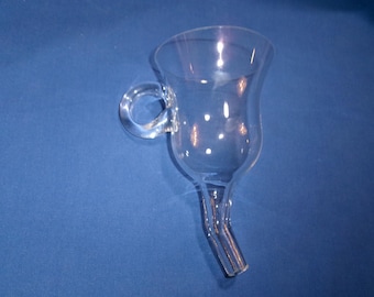 VINTAGE WINE FUNNEL 1980s Pilgrim Glass