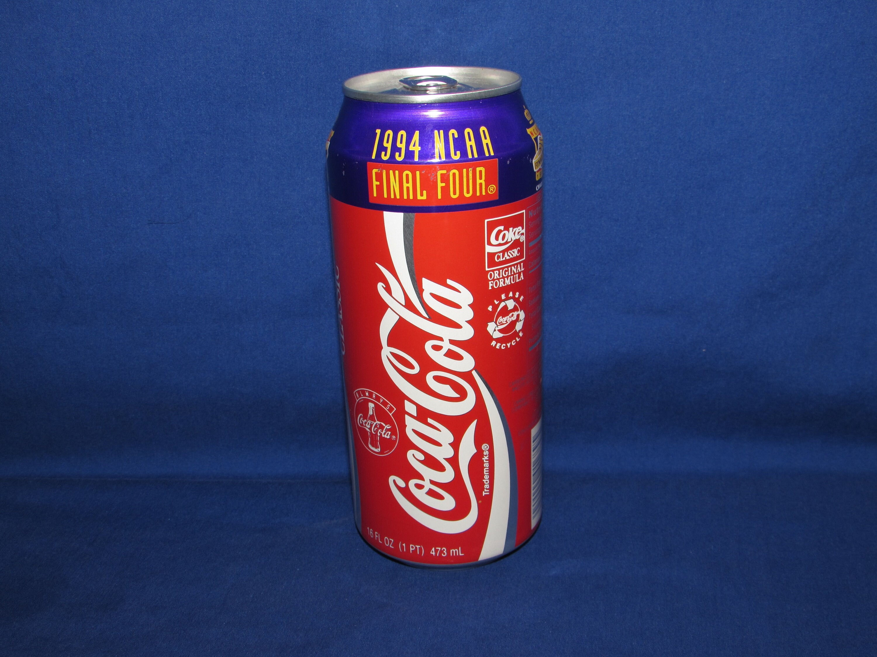 Coca-cola FINAL FOUR CAN 1994 Vintage Souvenir Basketball