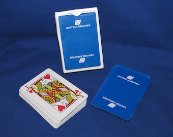 Playing Cards Single Card Old Vintage BRITISH UNITED AIRWAYS Airline Advertising