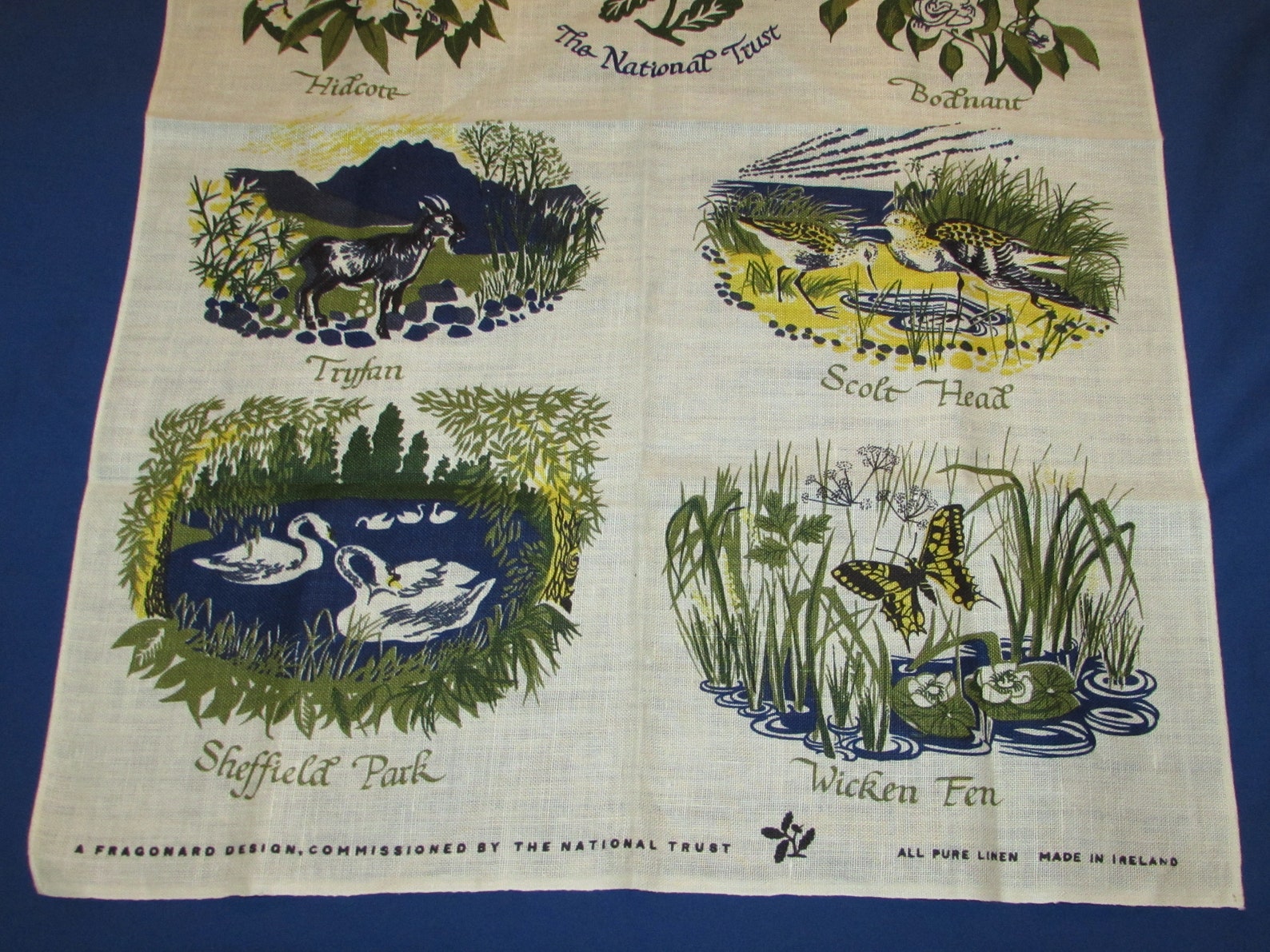 Irish Linen TEA TOWEL Properties of the National Trust UK Etsy
