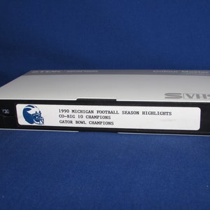 MICHIGAN WOLVERINES 1990 Football Season Highlights VHS Free Shipping