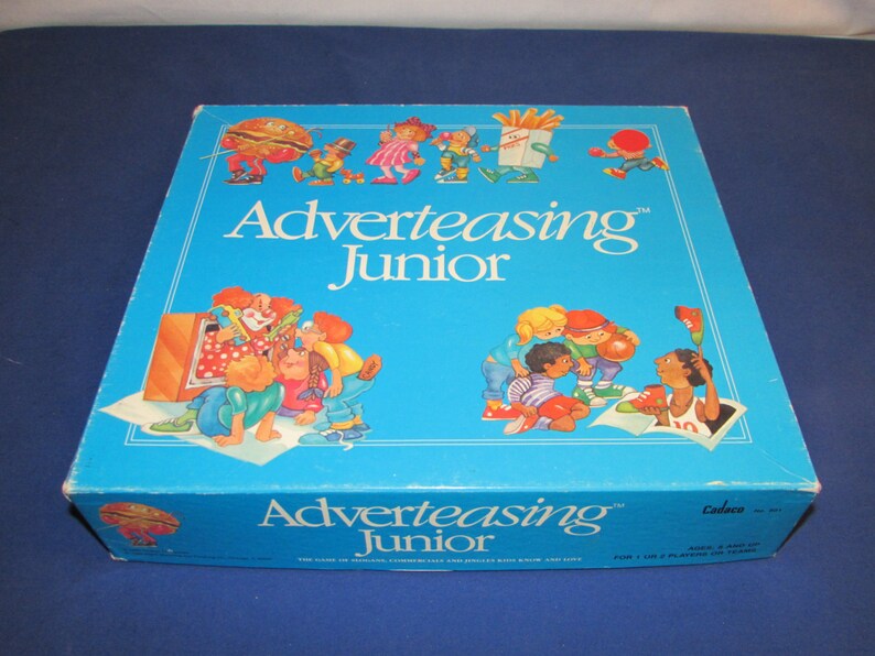 ADVERTEASING JUNIOR GAME 1989 Cadaco Advertising Slogans ...