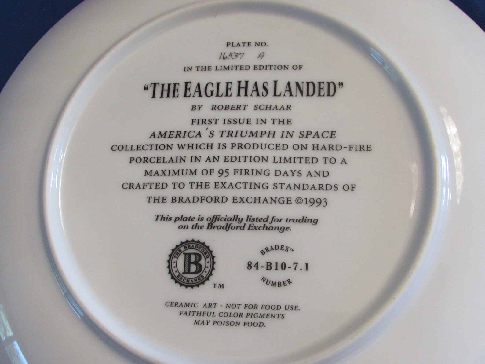 NASA APOLLO 11 the Eagle Has Landed 1994 Decorator Plate Wall Décor - Etsy