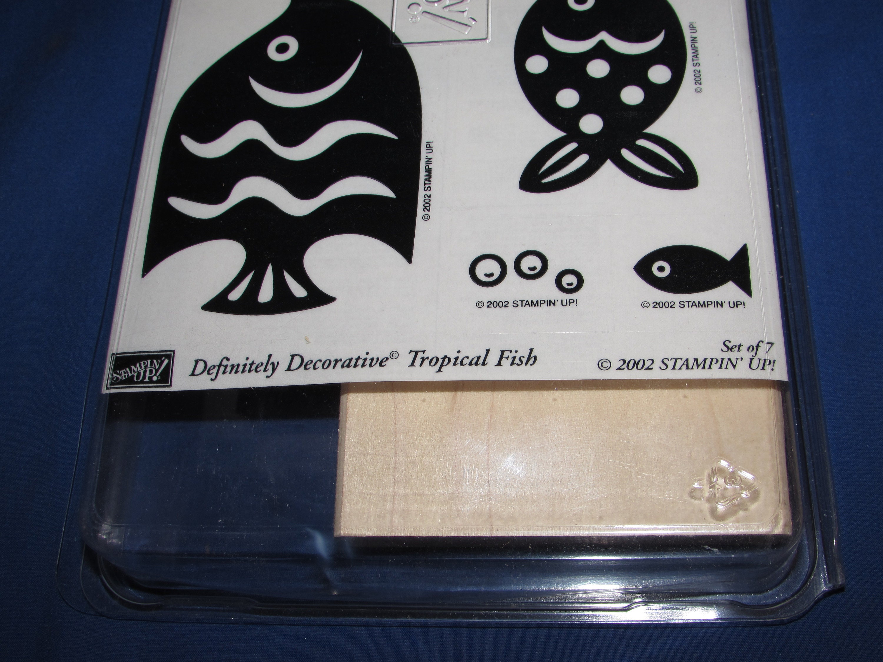 Stampin up TROPICAL FISH Stamps NIB 2002 Set of 7 Etsy