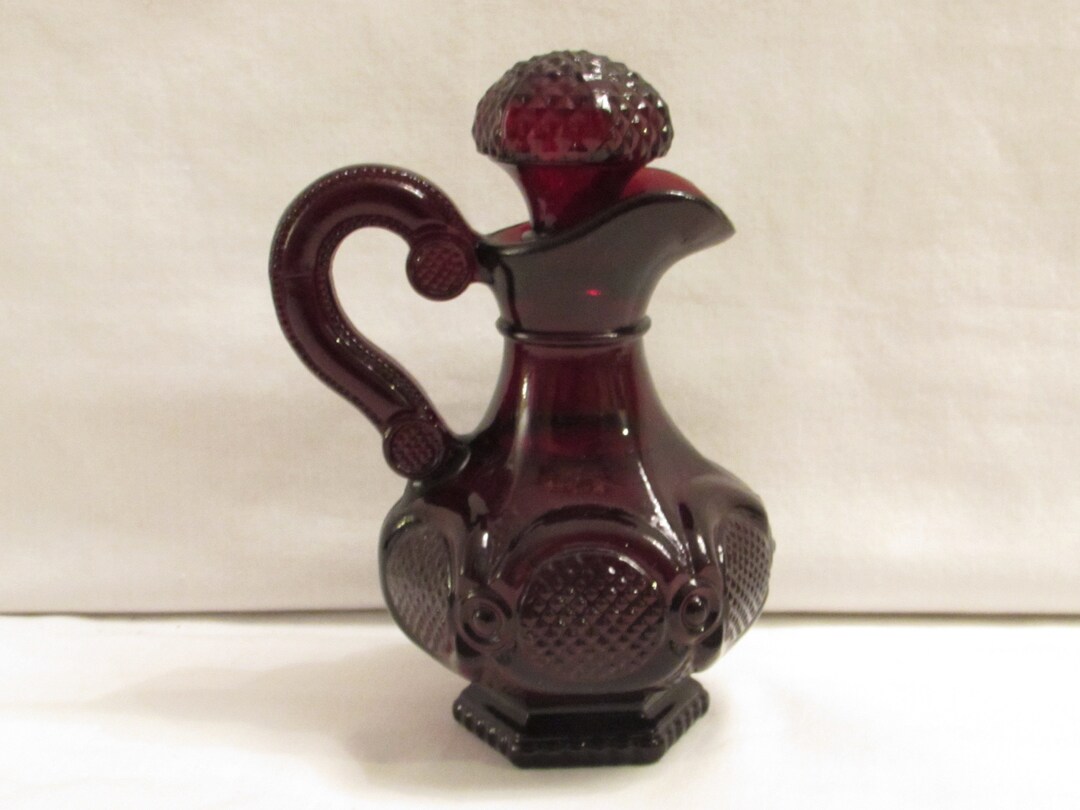AVON 1876 CAPE COD Cruet 1980s Ruby Red Vintage - Etsy