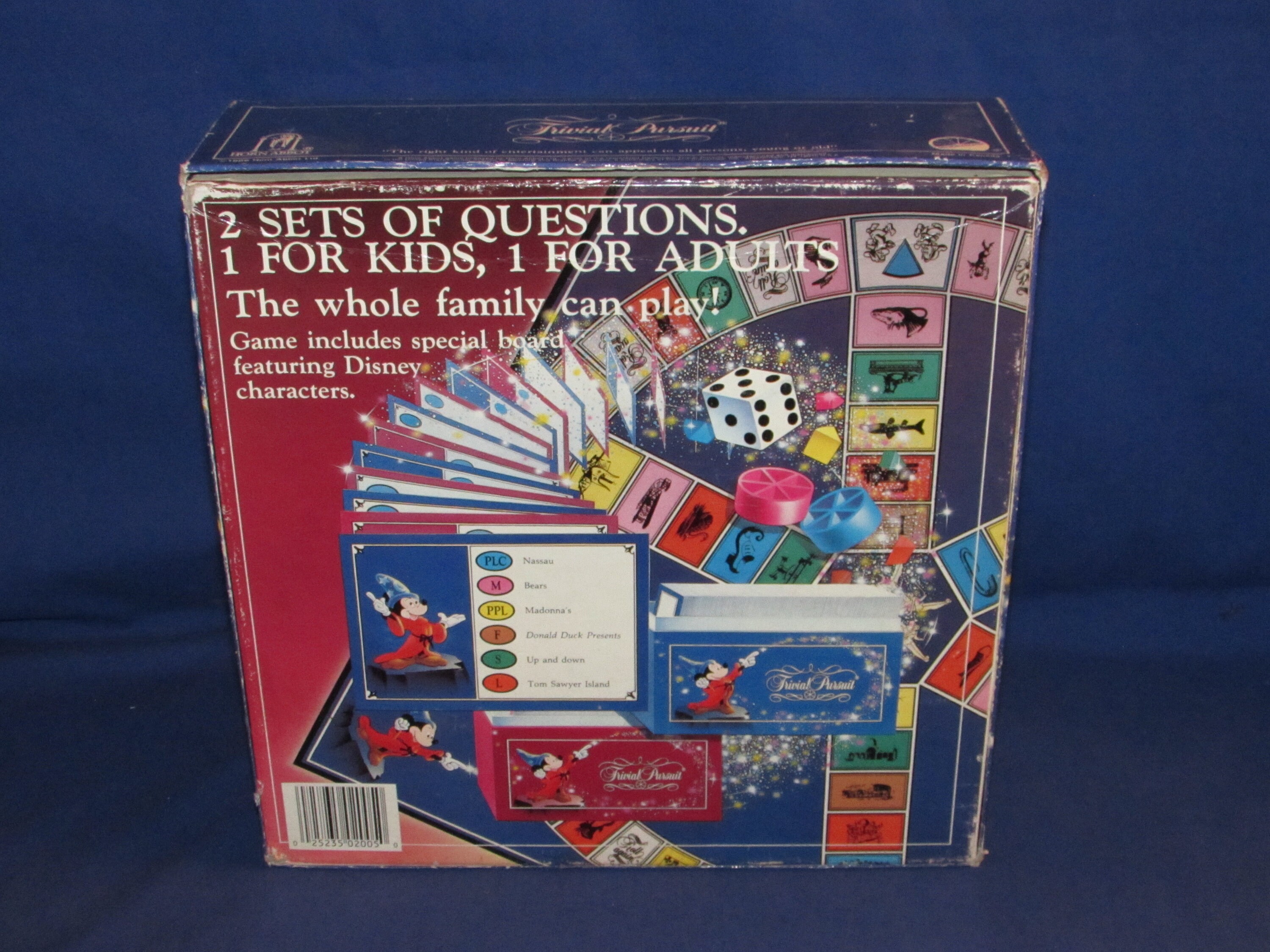 Vintage Trivial Pursuit Magic of Disney Family Edition 1986 Board Game Used  