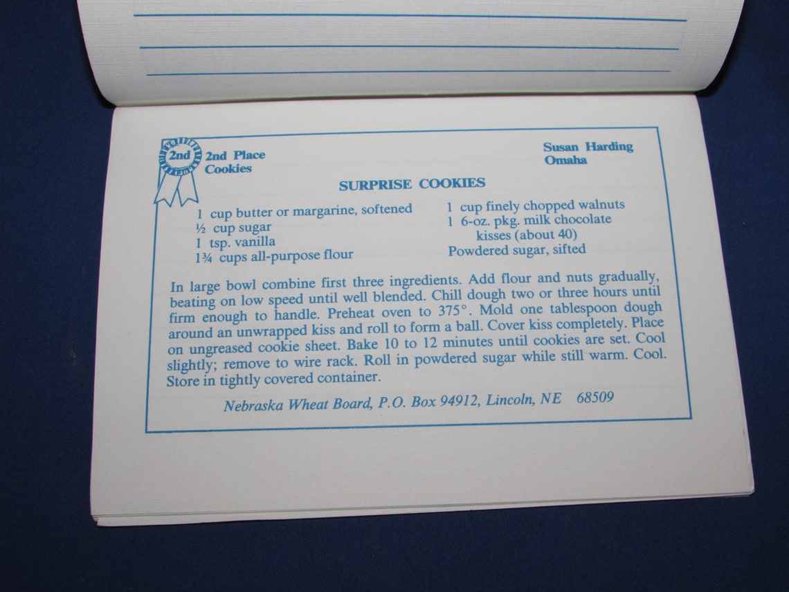 Cookbooks NEBRASKA STATE FAIR 1980s Prize Winning Recipes Free Etsy