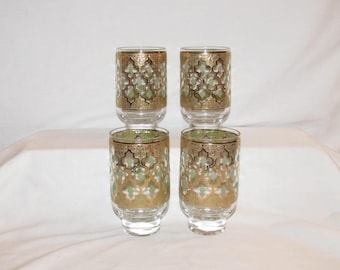 CULVER VALENCIA Vasos Highball con Pie, Años 60, Juego de 4, Envío Gratis