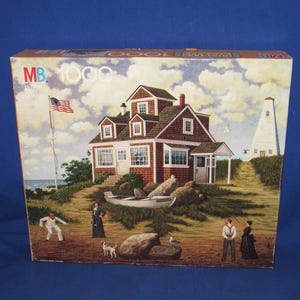 JIGSAW PUZZLE Milton Bradley 1988 Charles Wysocki Americana 1000 Pieces Americana