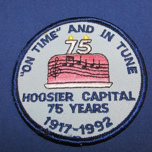 GIRL SCOUTS BADGE “On Time” and In Tune Badge 1917-1992 Hoosier Capital Free Shipping