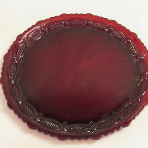 AVON 1876 CAPE COD Dinner Plate Ruby Red