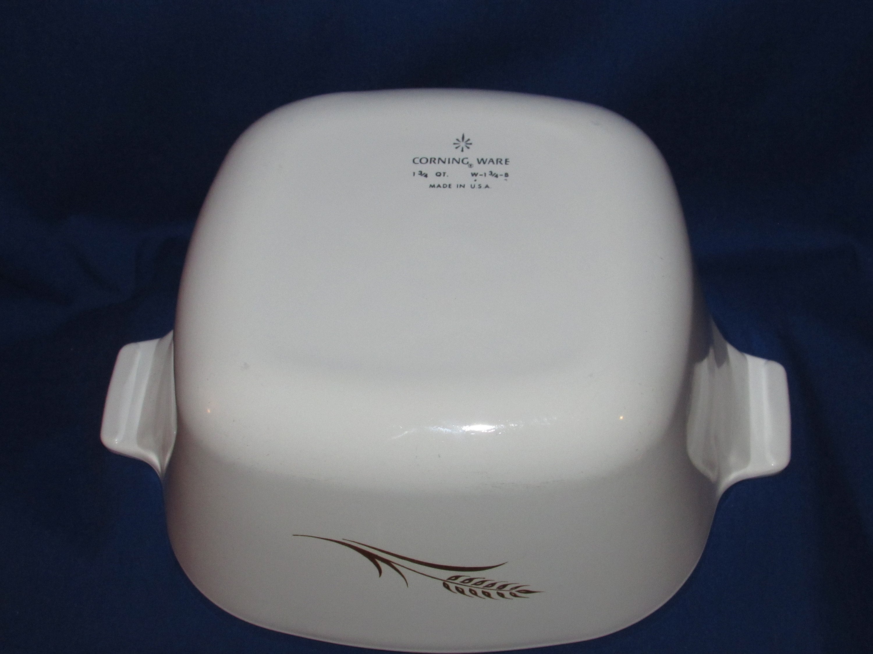 Corning Ware Wheat Pattern CASSEROLE DISH with Lid W1 3/4B Etsy