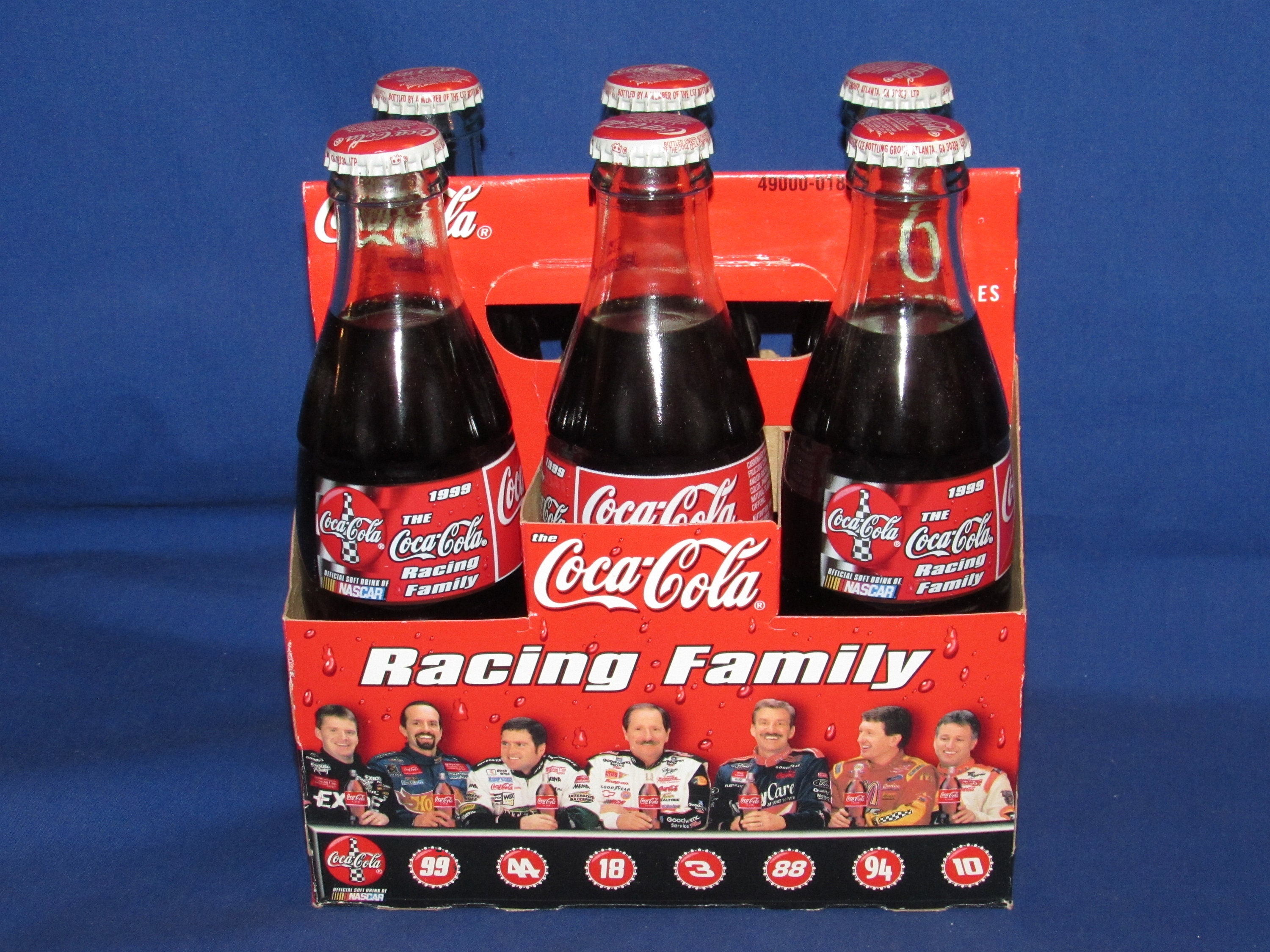 Coca-cola 1999 NASCAR FAMILY Unopened 8oz Six Pack 1999 Free