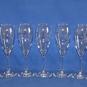 LIBBEY CHAMPAGNE FLUTES Set of 5 Clear Vintage