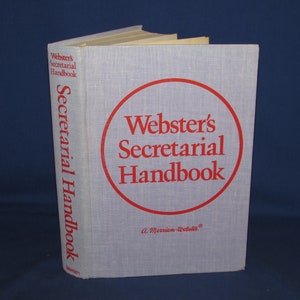 WEBSTER’S SECRETARIAL HANDBOOK 1976 Vintage Reference Book Free Shipping