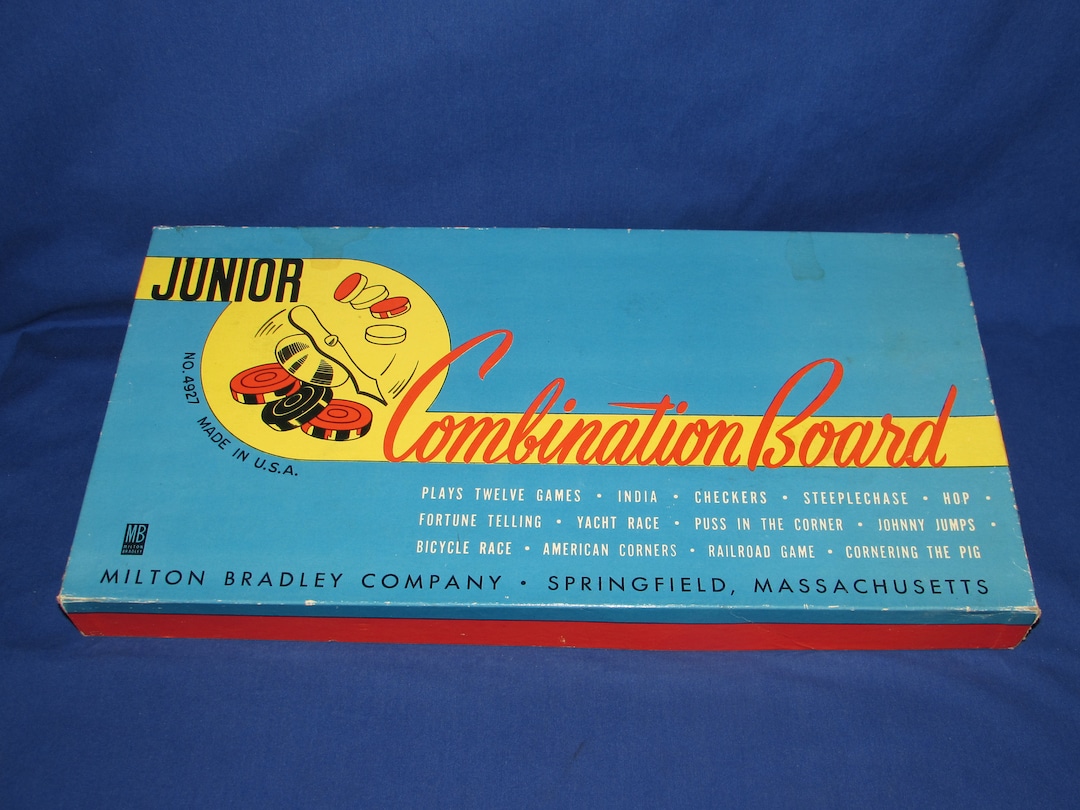 JUNIOR COMBINATION BOARD Game 1905 Milton Bradley Free Shipping Etsy