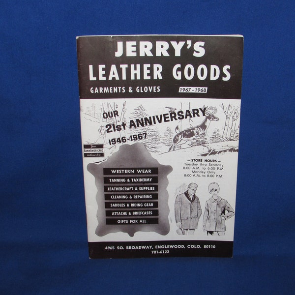 VINTAGE WESTERN CATALOG 1967 Jerry’s Leather Goods Colorado Free Shipping