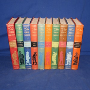 COLLIER’S JUNIOR CLASSICS 1949 Complete Set 10 Volumes Young Folks Shelf of Books Free Shipping
