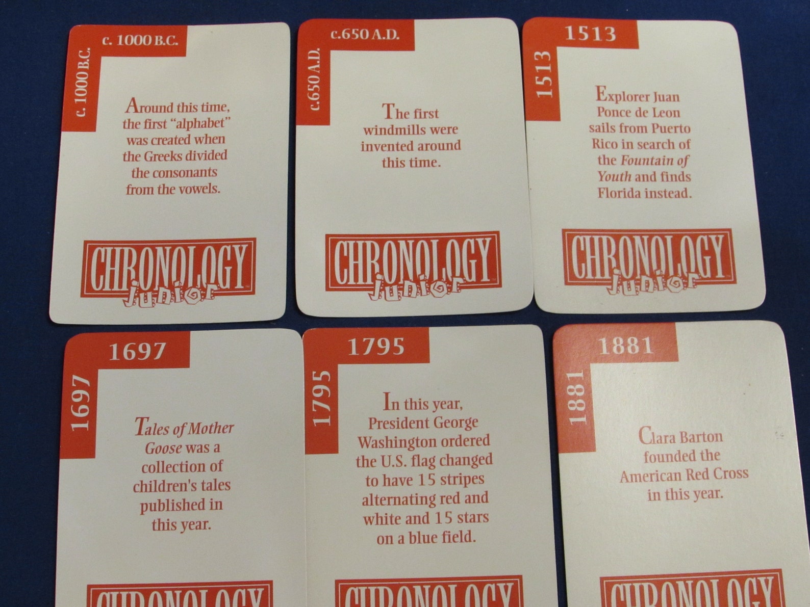 CHRONOLOGY JUNIOR Board Game 1996 Free Shipping Etsy