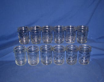 8 OUNCE JARS Variety Set of 12 Ball Kerr No Lids Great for Crafts
