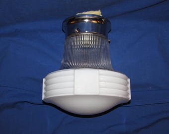 Art Deco Schoolhouse CEILING LIGHT 1930s Flush Mount Free Shipping