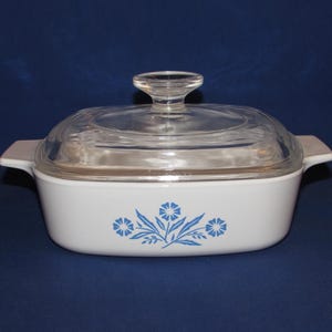 Corning Ware Cornflower Blue CASSEROLE DISH with Lid A-1-B Corningware