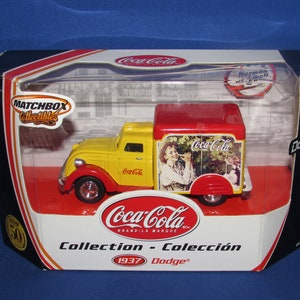 COCA-COLA Matchbox Vehicle 1937 Dodge NIB 2001