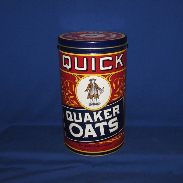 QUAKER OATS TIN 1990 Vintage Advertising 1922 Replica Canister