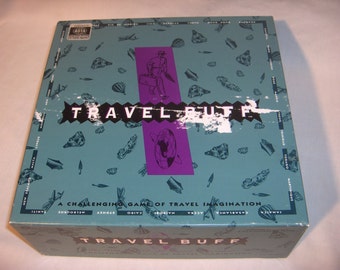 TRAVEL BUFF GAME Challenging Game of Travel Imagination Vintage