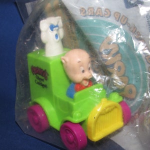 PORKY PIG Bump and Pop Ghost Car 1992 McDonald’s Happy Meal Toy