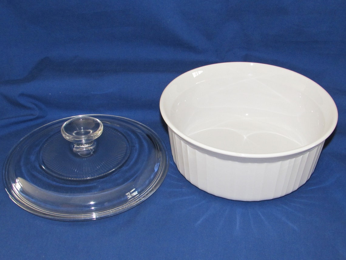 Corning Ware French White F5B CASSEROLE Dish 1.5 Quart USA Etsy