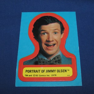 JIMMY OLSEN Sticker Card 1978 DC Comics Free Shipping