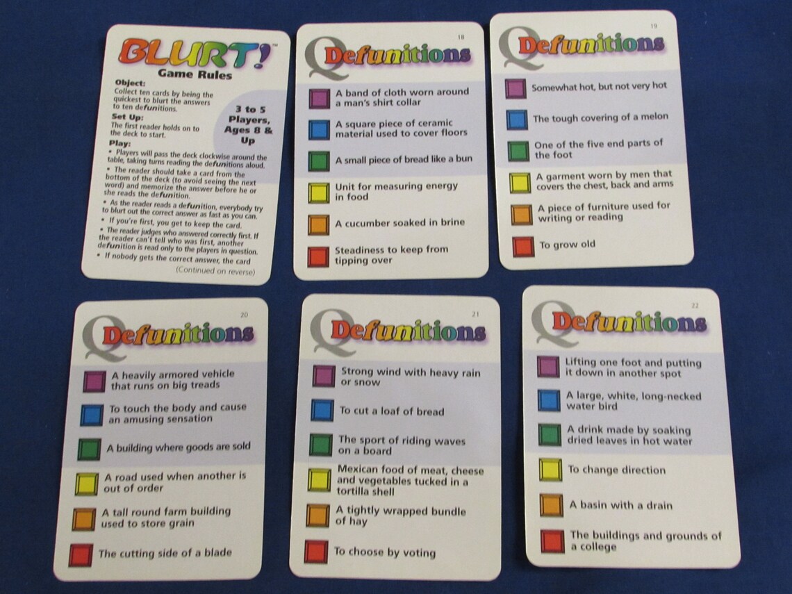 BLURT CARD GAME 2000 Big Deal Free Shipping Etsy BLURT CARD GAME 2000 Big Deal Free Shipping Etsy