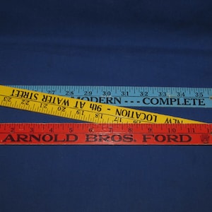 Folding WOODEN ADVERTISING YARDSTICK 1960s Boulder Colorado