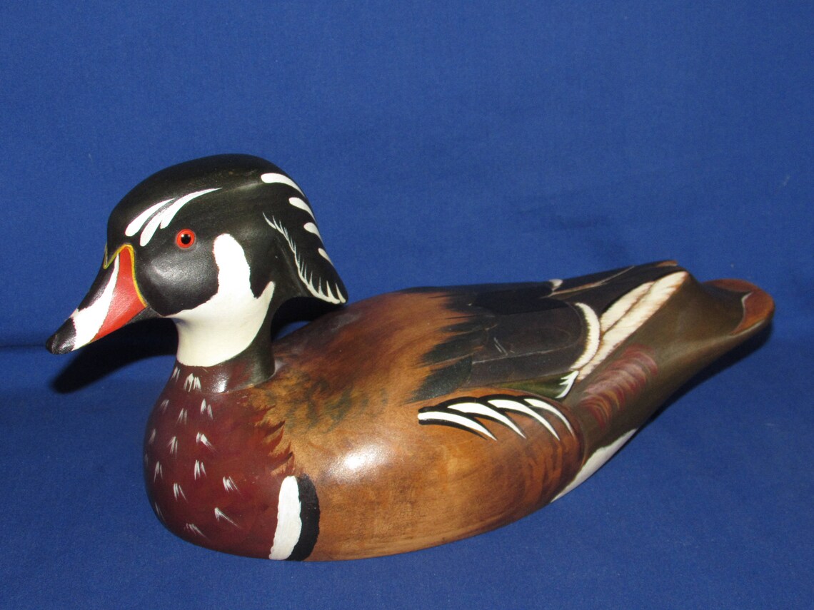 WOODEN DUCK DECOY P Korman Etsy