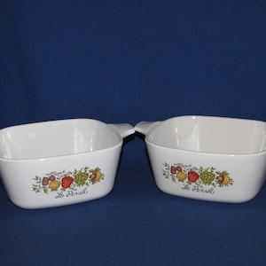 Corning Ware Spice of Life P-43-B PETITE PANS 1980s Corningware Vintage