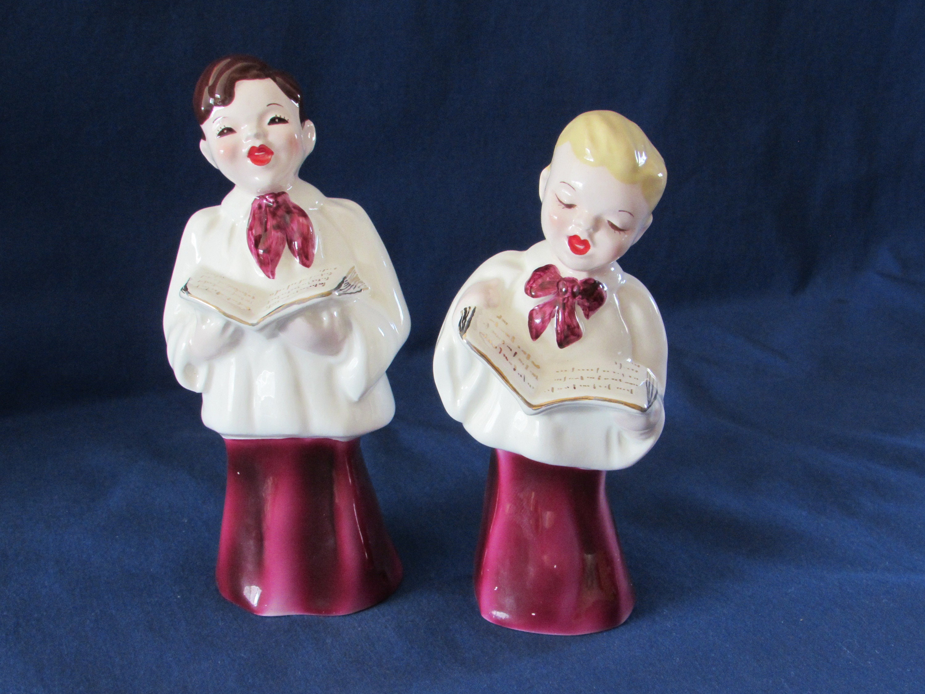 Florence Ceramics CHOIR BOY FIGURINES 1950s Set of 2 Free Etsy