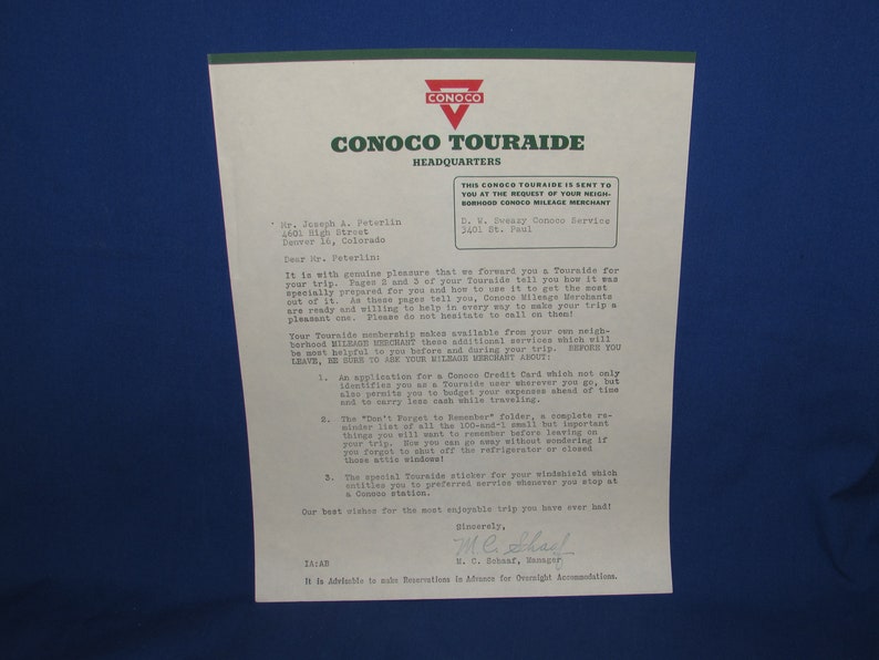 Conoco Style Guide CONOCO TOURAIDE BOOK 1949 Prepared Trip Guide Free Shipping - Etsy