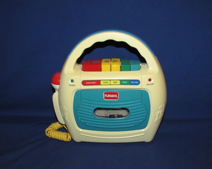 PLAYSKOOL TAPE RECORDER With Sing Along Microphone 1998 Free Shipping