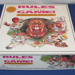 Rules of the Game 1995 Limited Edition SPORTS GAME Great Party Fun Vintage