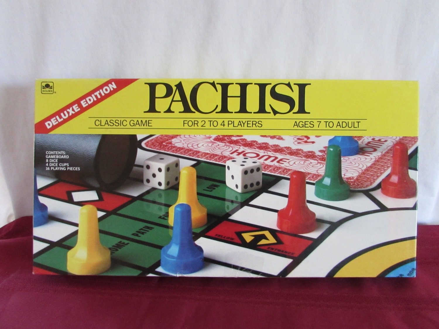 PACHISI DELUXE EDITION 1989 Golden Board Game | Etsy