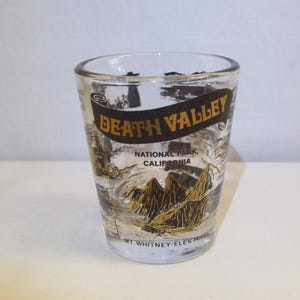 SOUVENIR SHOT GLASS Death Valley 1970s