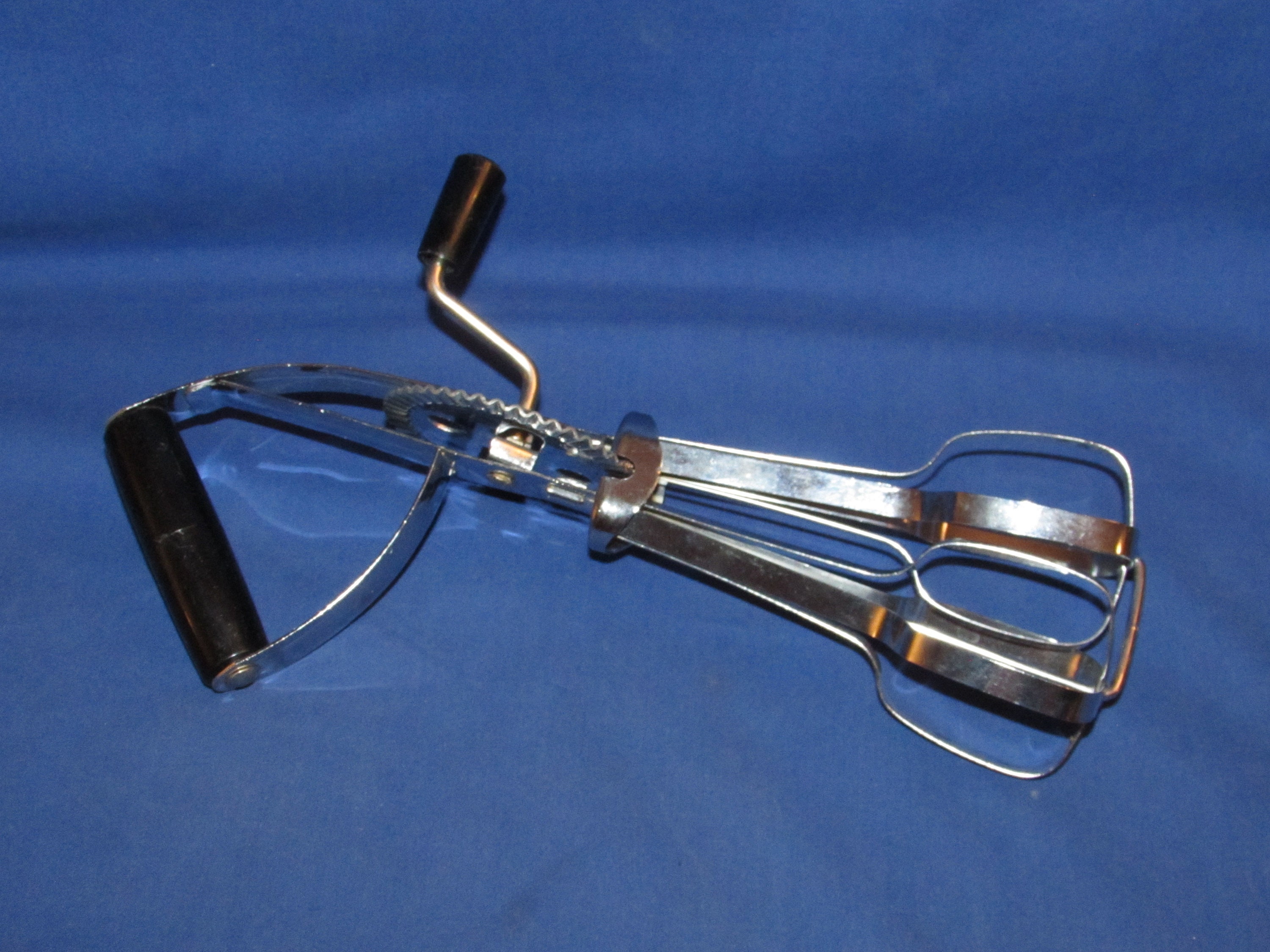 Vintage EKCO Stainless Super Speed Hand Mixer Blender with Manual Crank Off  Set