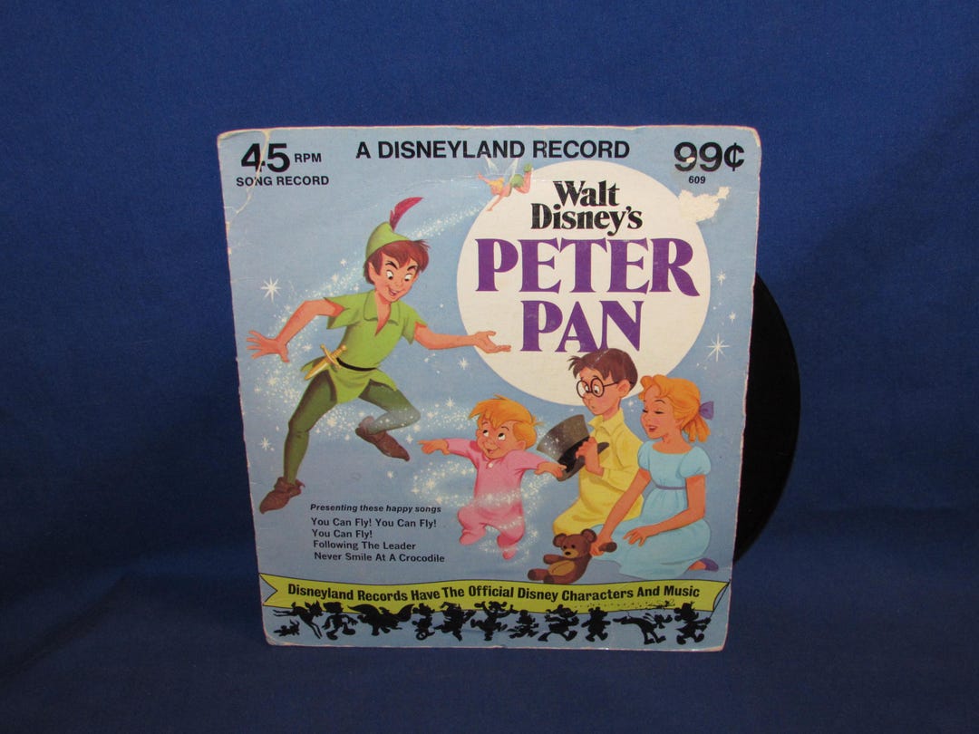 Peter Rabbit 45 Rpm Record Disneyland Record PETER PAN 45 RPM 1975 Free Shipping - Etsy