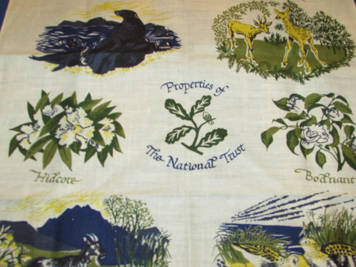 Irish Linen TEA TOWEL Properties of the National Trust UK Etsy