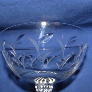 Juego de 5 copas de champán FOSTORIA SPRITE grabadas, década de 1950, envío gratuito imagen 4