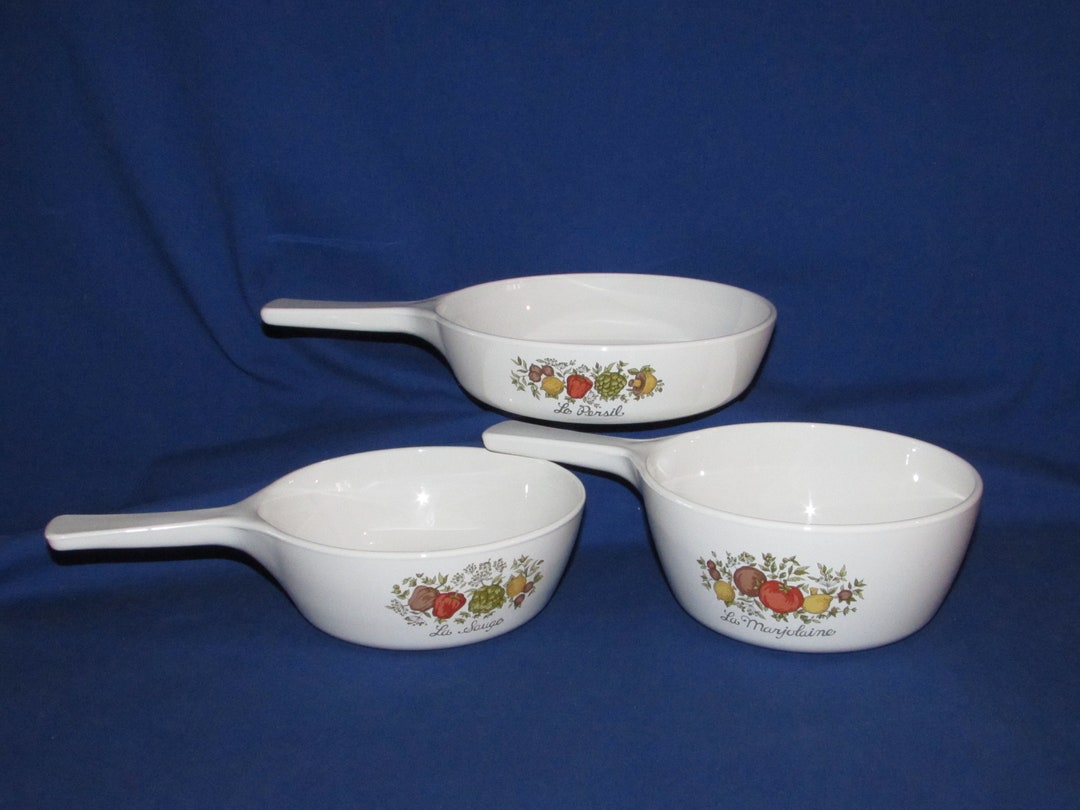 CORNING WARE SAUCEPAN Set Spice of Life Set of 3 Saucepans Etsy